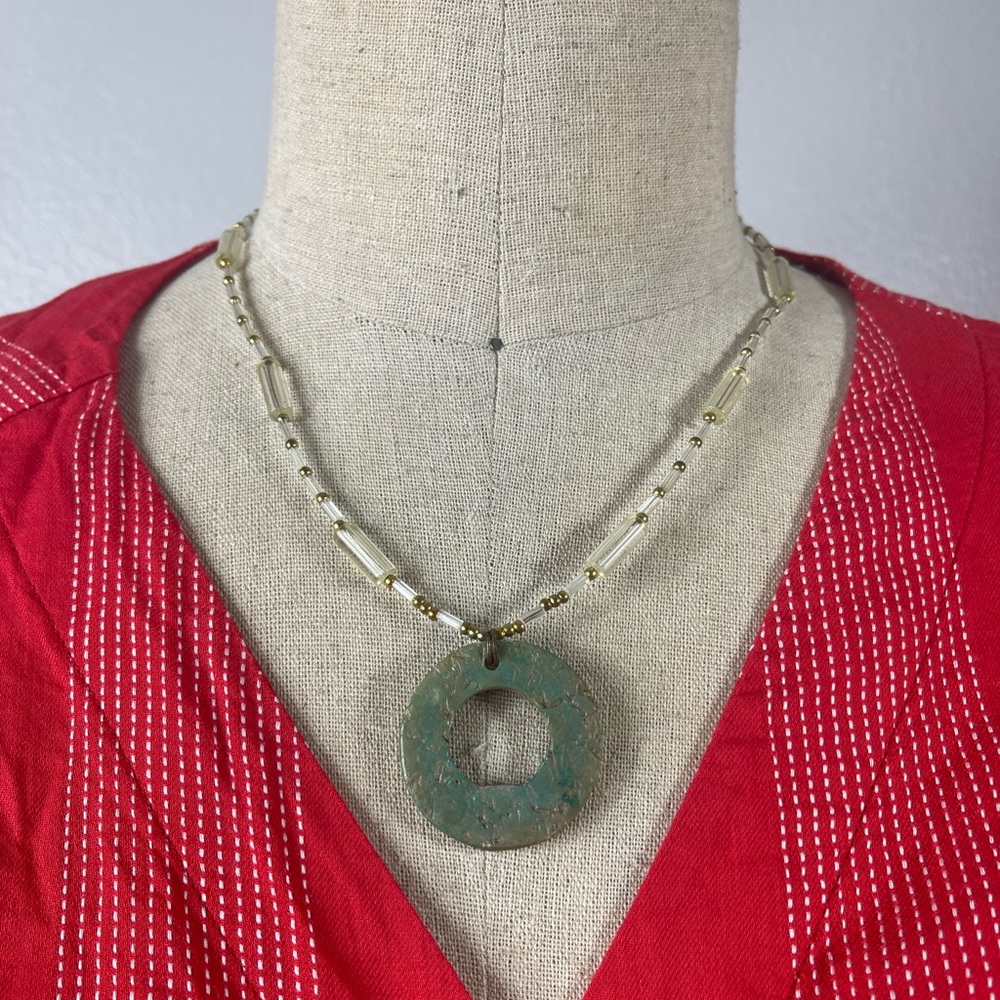 Patricia Lynn 2008 Artisan Crafted Necklace with Pendant 16" Signed Branded - Picture 2 of 6